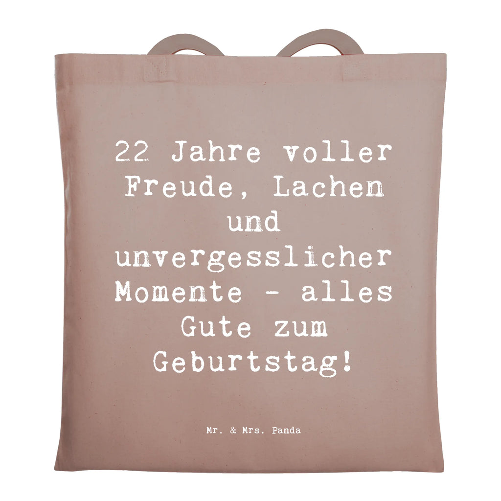 Tragetasche Spruch 22. Geburtstag Freude Beuteltasche, Beutel, Einkaufstasche, Jutebeutel, Stoffbeutel, Tasche, Shopper, Umhängetasche, Strandtasche, Schultertasche, Stofftasche, Tragetasche, Badetasche, Jutetasche, Einkaufstüte, Laptoptasche, Geburtstag, Geburtstagsgeschenk, Geschenk