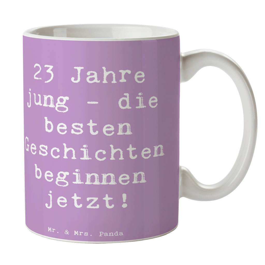 Tasse Spruch 23. Geburtstag Geschichten Tasse, Kaffeetasse, Teetasse, Becher, Kaffeebecher, Teebecher, Keramiktasse, Porzellantasse, Büro Tasse, Geschenk Tasse, Tasse Sprüche, Tasse Motive, Kaffeetassen, Tasse bedrucken, Designer Tasse, Cappuccino Tassen, Schöne Teetassen, Geburtstag, Geburtstagsgeschenk, Geschenk