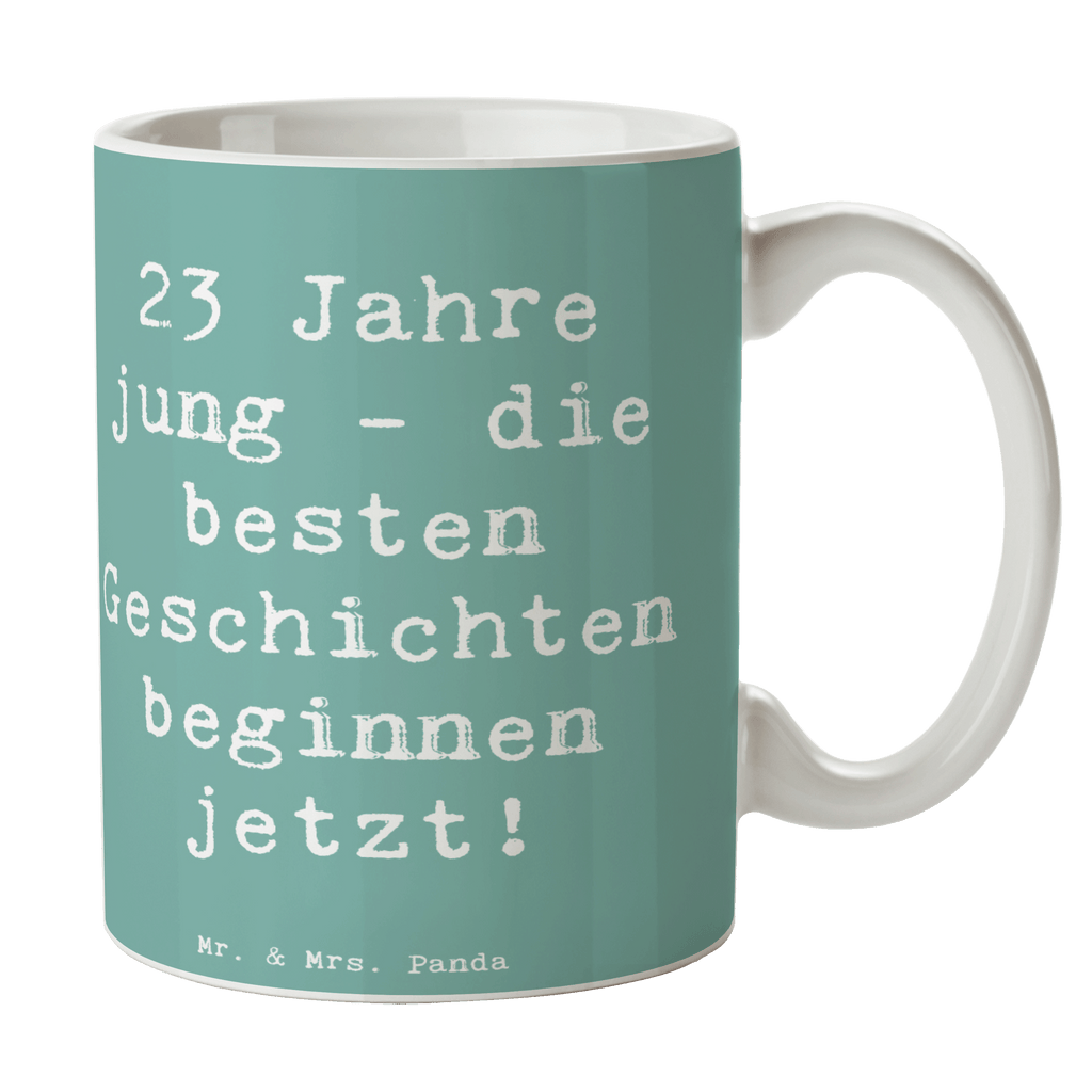 Tasse Spruch 23. Geburtstag Geschichten Tasse, Kaffeetasse, Teetasse, Becher, Kaffeebecher, Teebecher, Keramiktasse, Porzellantasse, Büro Tasse, Geschenk Tasse, Tasse Sprüche, Tasse Motive, Kaffeetassen, Tasse bedrucken, Designer Tasse, Cappuccino Tassen, Schöne Teetassen, Geburtstag, Geburtstagsgeschenk, Geschenk