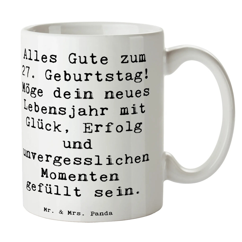 Tasse Spruch 27. Geburtstag Tasse, Kaffeetasse, Teetasse, Becher, Kaffeebecher, Teebecher, Keramiktasse, Porzellantasse, Büro Tasse, Geschenk Tasse, Tasse Sprüche, Tasse Motive, Kaffeetassen, Tasse bedrucken, Designer Tasse, Cappuccino Tassen, Schöne Teetassen, Geburtstag, Geburtstagsgeschenk, Geschenk