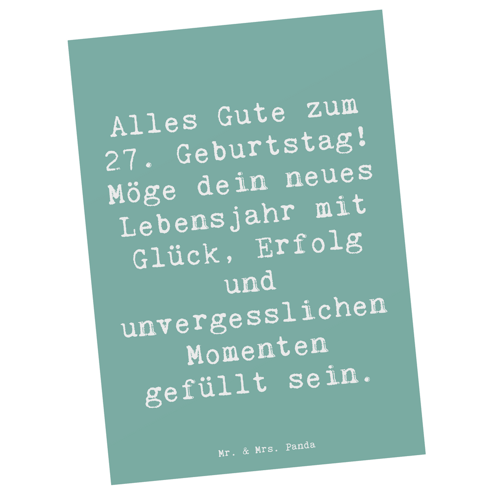 Postkarte Spruch 27. Geburtstag Postkarte, Karte, Geschenkkarte, Grußkarte, Einladung, Ansichtskarte, Geburtstagskarte, Einladungskarte, Dankeskarte, Ansichtskarten, Einladung Geburtstag, Einladungskarten Geburtstag, Geburtstag, Geburtstagsgeschenk, Geschenk