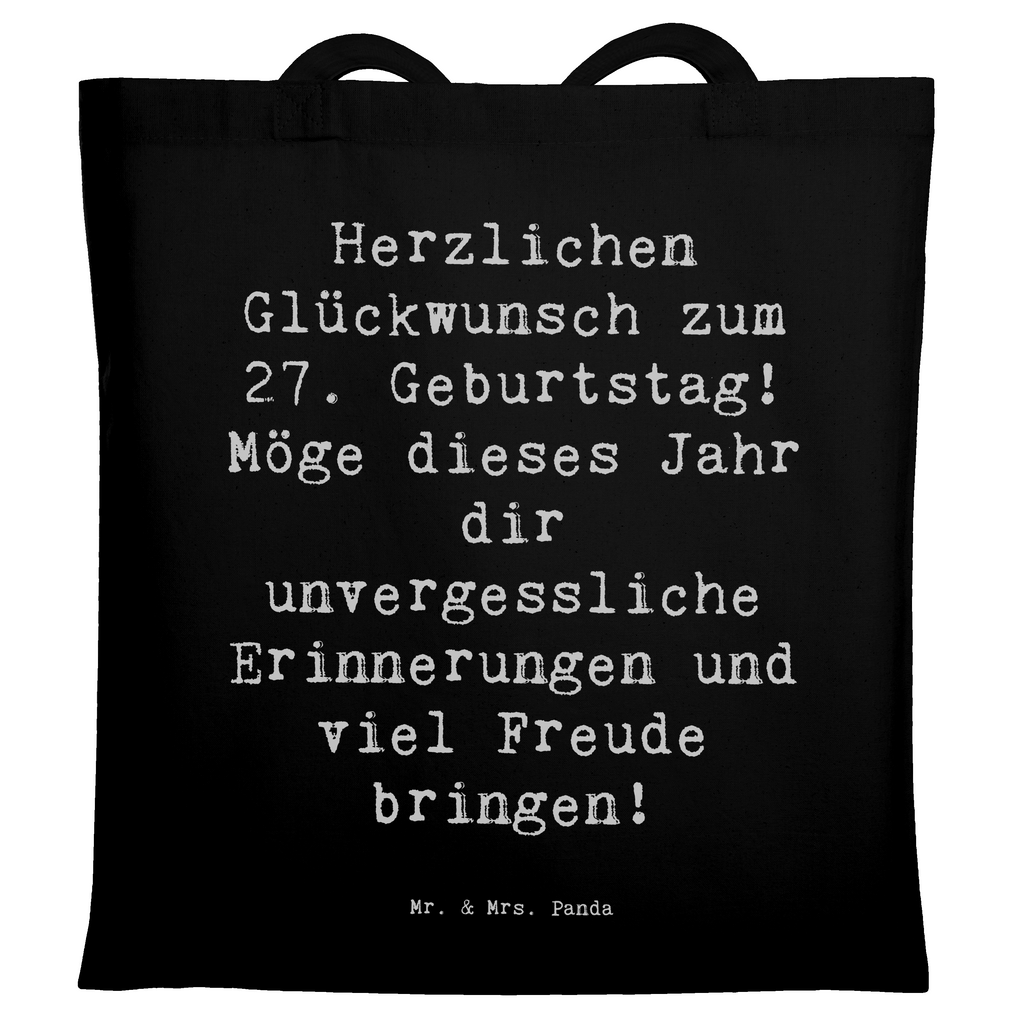 Tragetasche Spruch 27. Geburtstag Beuteltasche, Beutel, Einkaufstasche, Jutebeutel, Stoffbeutel, Tasche, Shopper, Umhängetasche, Strandtasche, Schultertasche, Stofftasche, Tragetasche, Badetasche, Jutetasche, Einkaufstüte, Laptoptasche, Geburtstag, Geburtstagsgeschenk, Geschenk