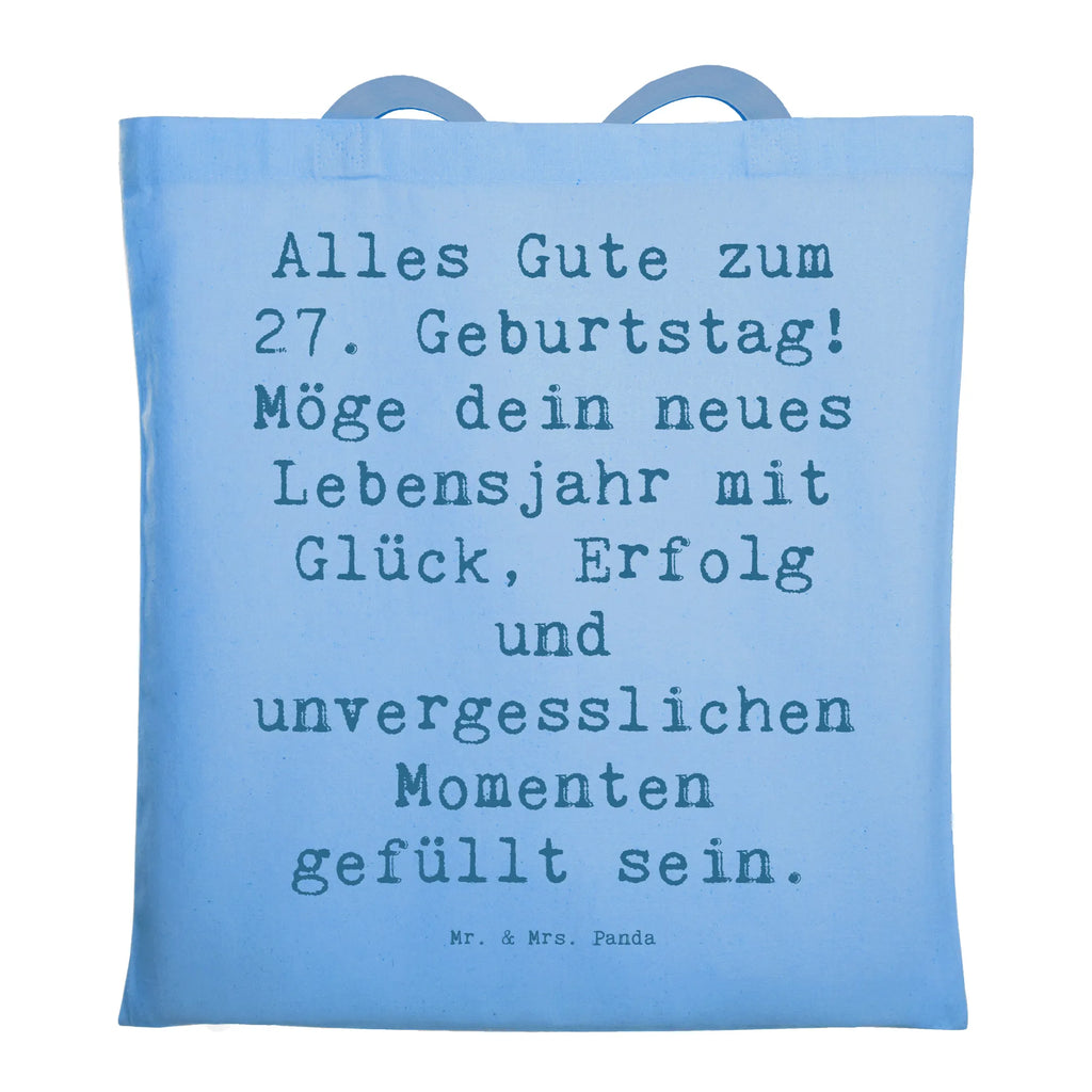 Tragetasche Spruch 27. Geburtstag Beuteltasche, Beutel, Einkaufstasche, Jutebeutel, Stoffbeutel, Tasche, Shopper, Umhängetasche, Strandtasche, Schultertasche, Stofftasche, Tragetasche, Badetasche, Jutetasche, Einkaufstüte, Laptoptasche, Geburtstag, Geburtstagsgeschenk, Geschenk