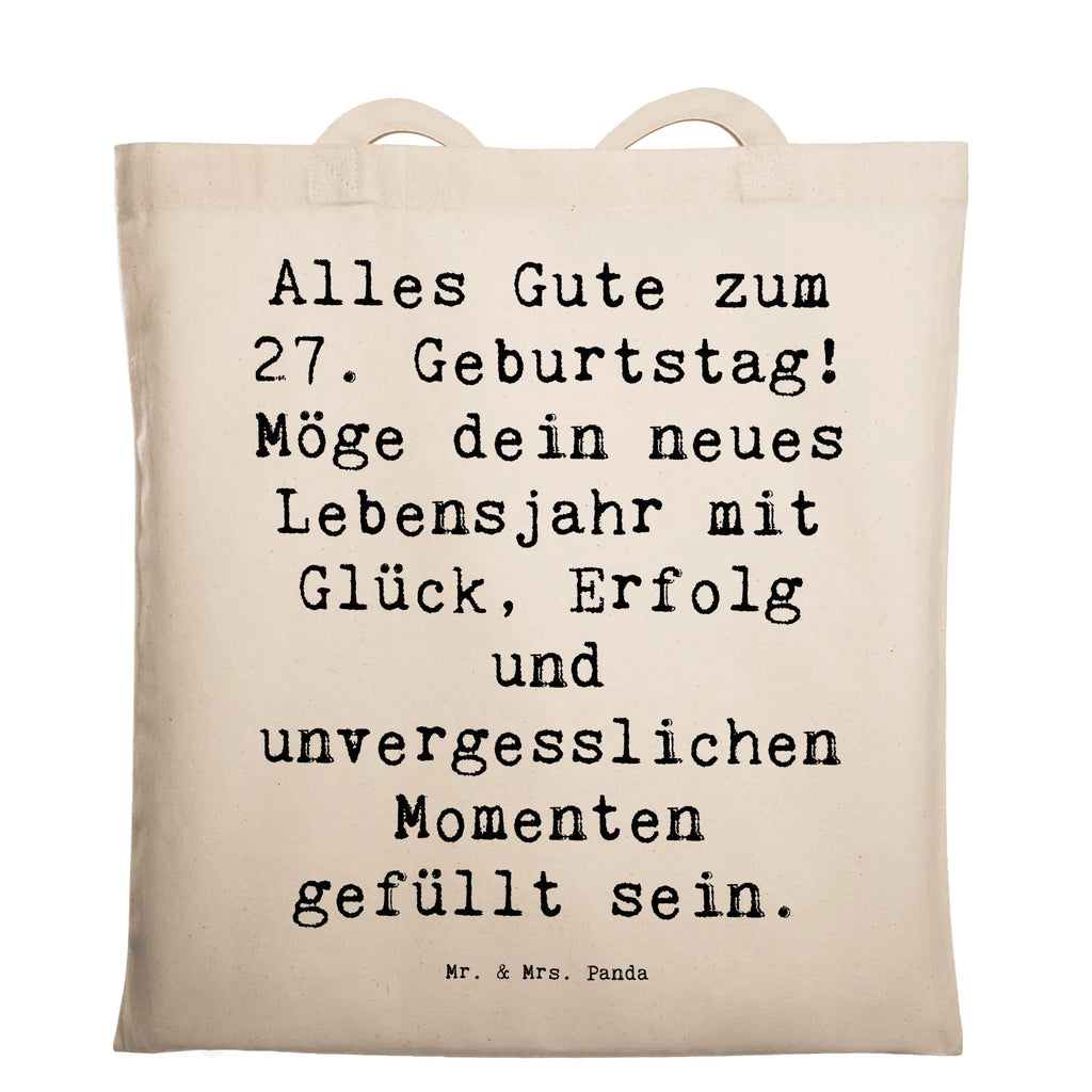 Tragetasche Spruch 27. Geburtstag Beuteltasche, Beutel, Einkaufstasche, Jutebeutel, Stoffbeutel, Tasche, Shopper, Umhängetasche, Strandtasche, Schultertasche, Stofftasche, Tragetasche, Badetasche, Jutetasche, Einkaufstüte, Laptoptasche, Geburtstag, Geburtstagsgeschenk, Geschenk