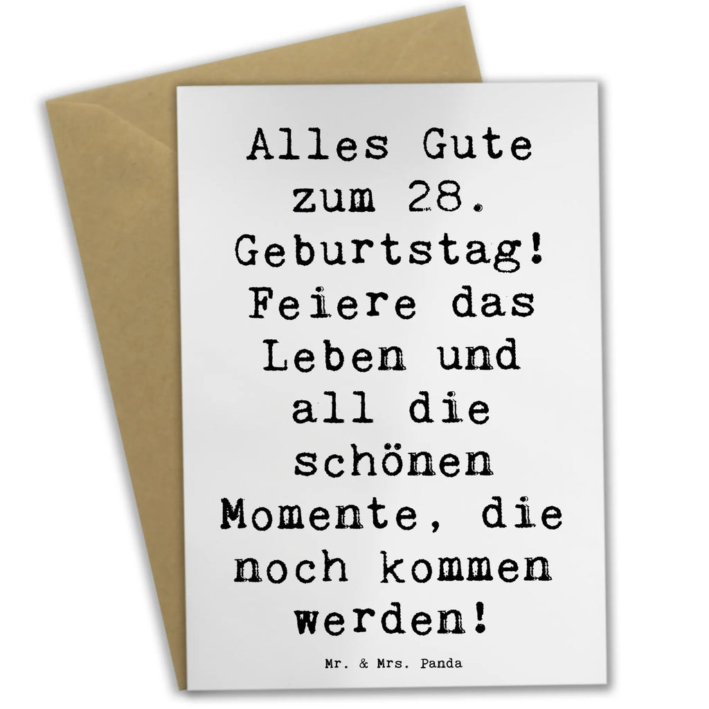 Grußkarte Spruch 28. Geburtstag Grußkarte, Klappkarte, Einladungskarte, Glückwunschkarte, Hochzeitskarte, Geburtstagskarte, Karte, Ansichtskarten, Geburtstag, Geburtstagsgeschenk, Geschenk