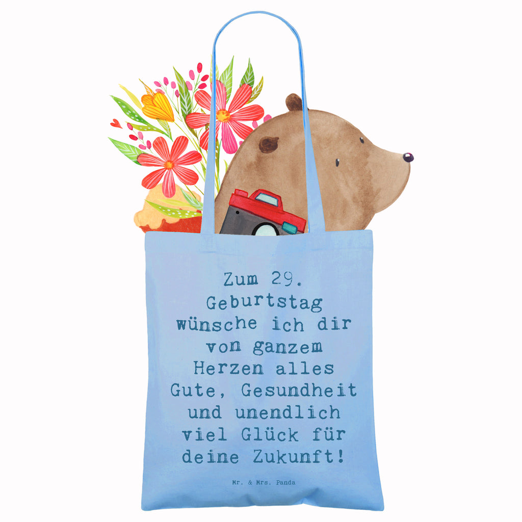 Tragetasche Spruch 29. Geburtstag Wünsche Beuteltasche, Beutel, Einkaufstasche, Jutebeutel, Stoffbeutel, Tasche, Shopper, Umhängetasche, Strandtasche, Schultertasche, Stofftasche, Tragetasche, Badetasche, Jutetasche, Einkaufstüte, Laptoptasche, Geburtstag, Geburtstagsgeschenk, Geschenk