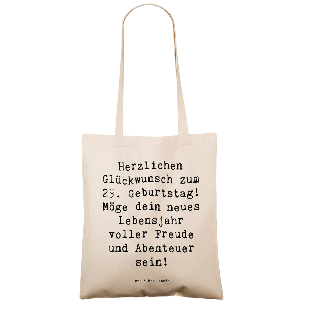 Tragetasche Spruch 29. Geburtstag Glückwunsch Beuteltasche, Beutel, Einkaufstasche, Jutebeutel, Stoffbeutel, Tasche, Shopper, Umhängetasche, Strandtasche, Schultertasche, Stofftasche, Tragetasche, Badetasche, Jutetasche, Einkaufstüte, Laptoptasche, Geburtstag, Geburtstagsgeschenk, Geschenk