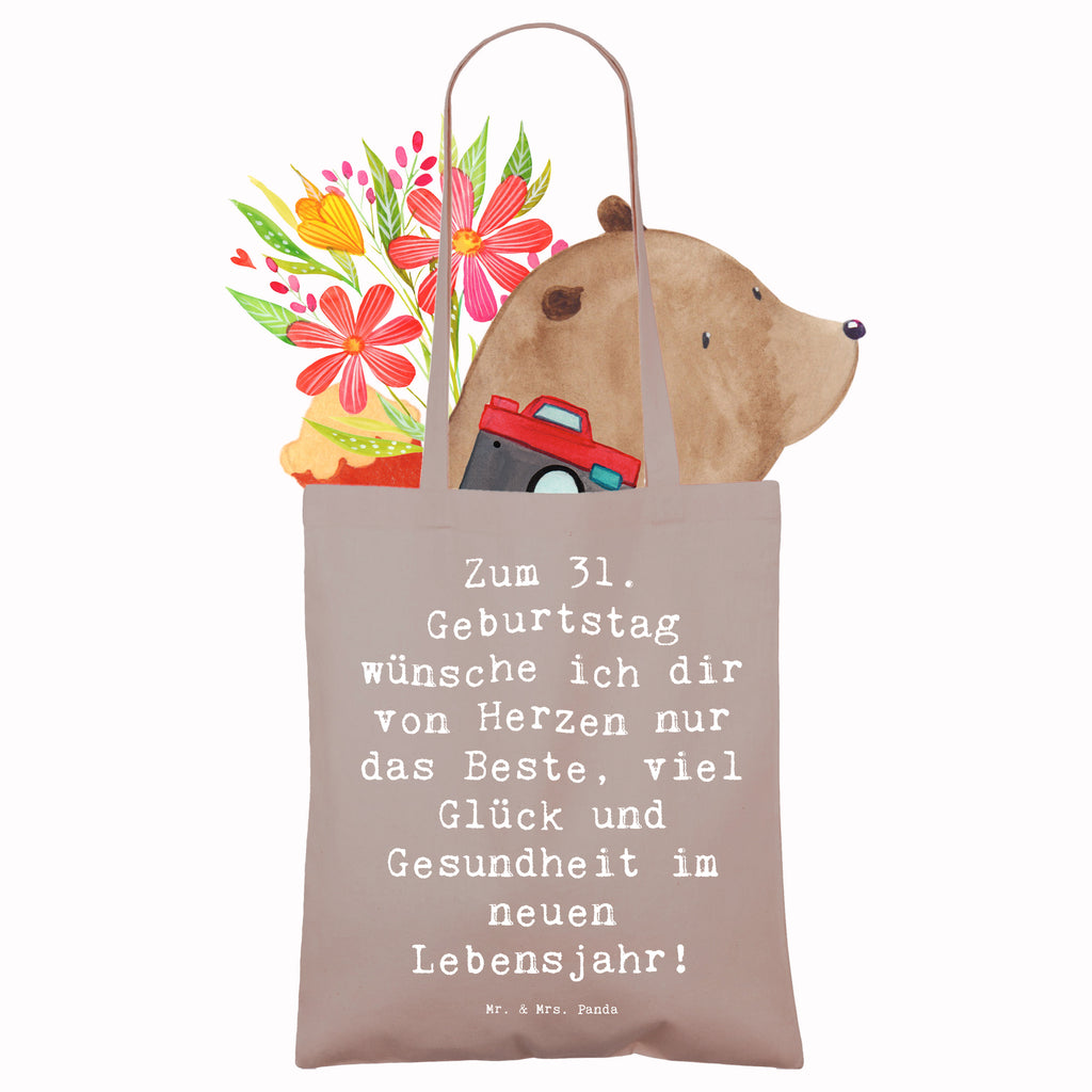 Tragetasche Spruch 31. Geburtstag Liebe Wünsche Beuteltasche, Beutel, Einkaufstasche, Jutebeutel, Stoffbeutel, Tasche, Shopper, Umhängetasche, Strandtasche, Schultertasche, Stofftasche, Tragetasche, Badetasche, Jutetasche, Einkaufstüte, Laptoptasche, Geburtstag, Geburtstagsgeschenk, Geschenk