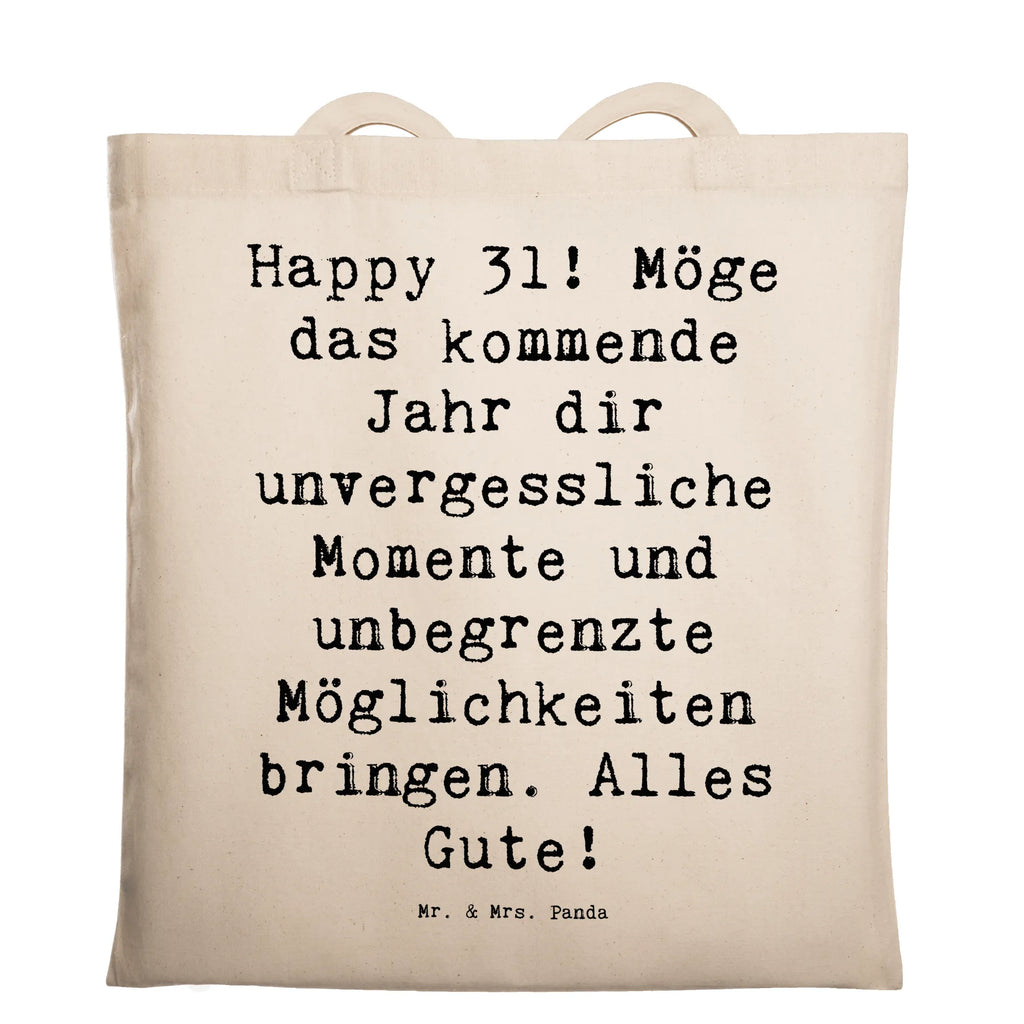 Tragetasche Spruch 31. Geburtstag Beuteltasche, Beutel, Einkaufstasche, Jutebeutel, Stoffbeutel, Tasche, Shopper, Umhängetasche, Strandtasche, Schultertasche, Stofftasche, Tragetasche, Badetasche, Jutetasche, Einkaufstüte, Laptoptasche, Geburtstag, Geburtstagsgeschenk, Geschenk