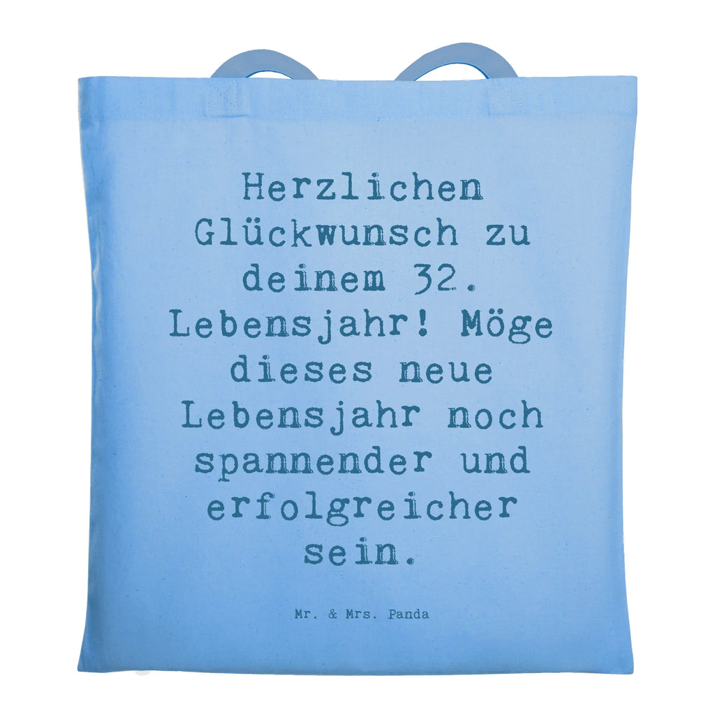 Tragetasche Spruch 32. Geburtstag Beuteltasche, Beutel, Einkaufstasche, Jutebeutel, Stoffbeutel, Tasche, Shopper, Umhängetasche, Strandtasche, Schultertasche, Stofftasche, Tragetasche, Badetasche, Jutetasche, Einkaufstüte, Laptoptasche, Geburtstag, Geburtstagsgeschenk, Geschenk