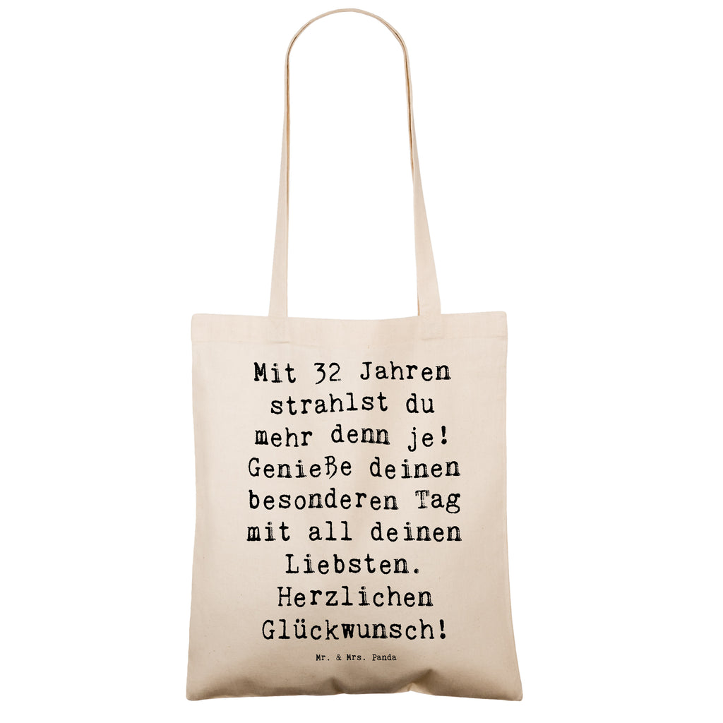 Tragetasche Spruch 32. Geburtstag Beuteltasche, Beutel, Einkaufstasche, Jutebeutel, Stoffbeutel, Tasche, Shopper, Umhängetasche, Strandtasche, Schultertasche, Stofftasche, Tragetasche, Badetasche, Jutetasche, Einkaufstüte, Laptoptasche, Geburtstag, Geburtstagsgeschenk, Geschenk