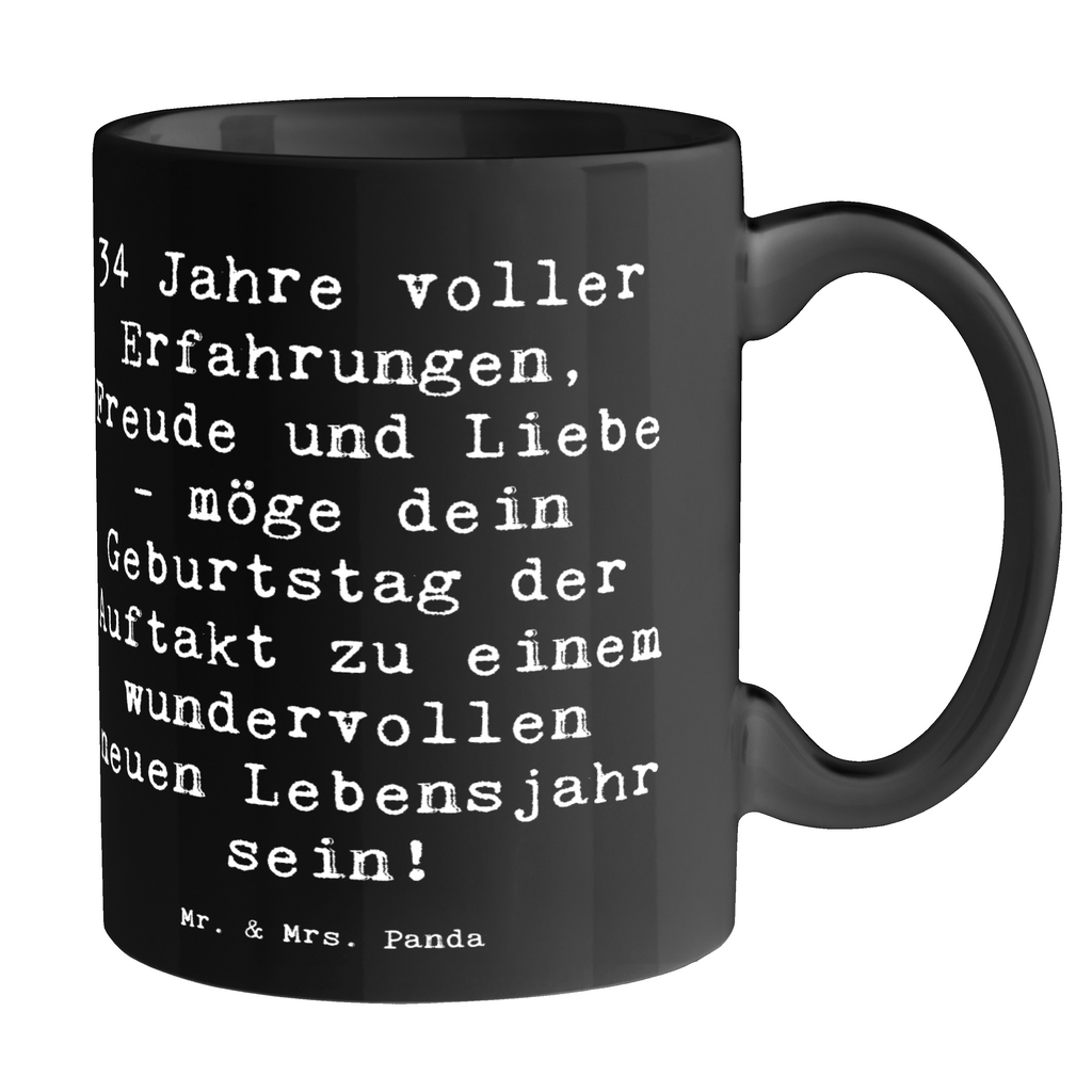 Tasse Spruch 34. Geburtstag Erlebnisse Tasse, Kaffeetasse, Teetasse, Becher, Kaffeebecher, Teebecher, Keramiktasse, Porzellantasse, Büro Tasse, Geschenk Tasse, Tasse Sprüche, Tasse Motive, Kaffeetassen, Tasse bedrucken, Designer Tasse, Cappuccino Tassen, Schöne Teetassen, Geburtstag, Geburtstagsgeschenk, Geschenk