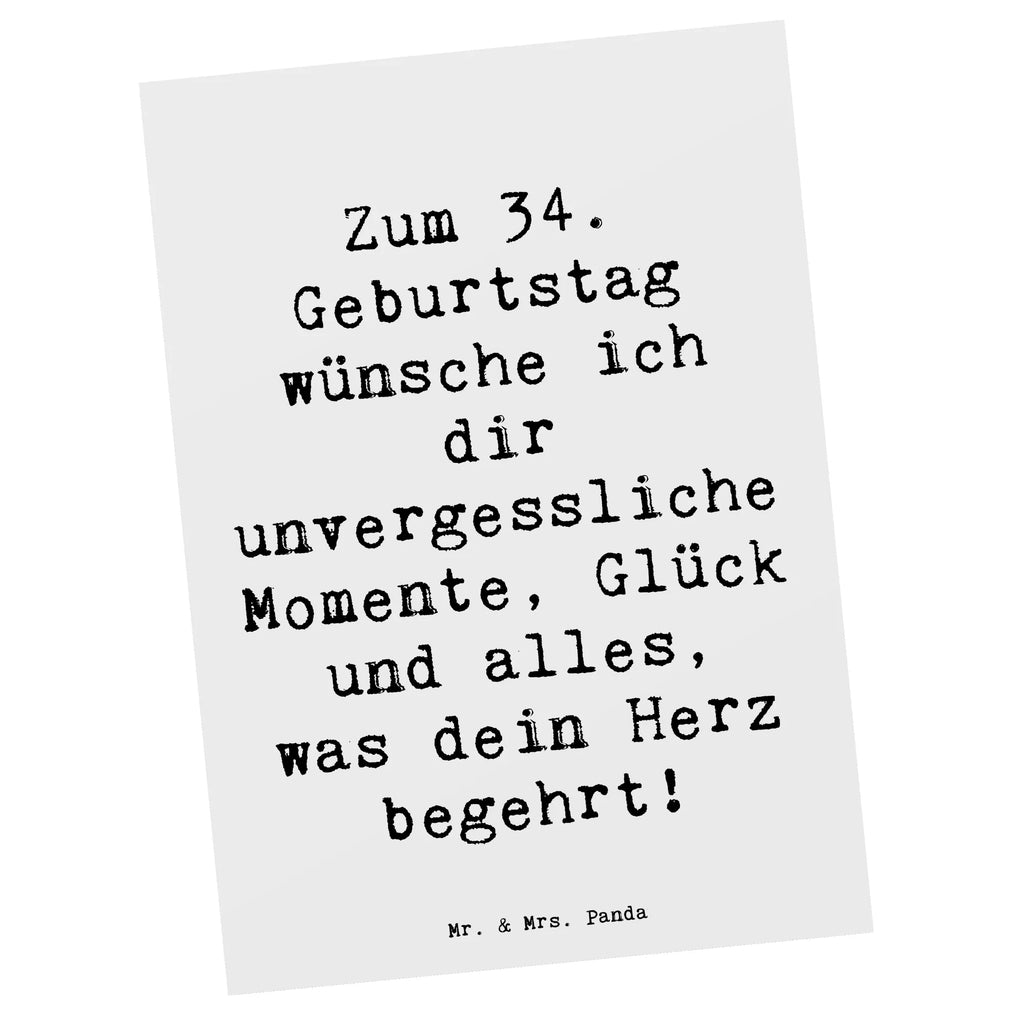 Postkarte Spruch 34. Geburtstag Glückwünsche Postkarte, Karte, Geschenkkarte, Grußkarte, Einladung, Ansichtskarte, Geburtstagskarte, Einladungskarte, Dankeskarte, Ansichtskarten, Einladung Geburtstag, Einladungskarten Geburtstag, Geburtstag, Geburtstagsgeschenk, Geschenk