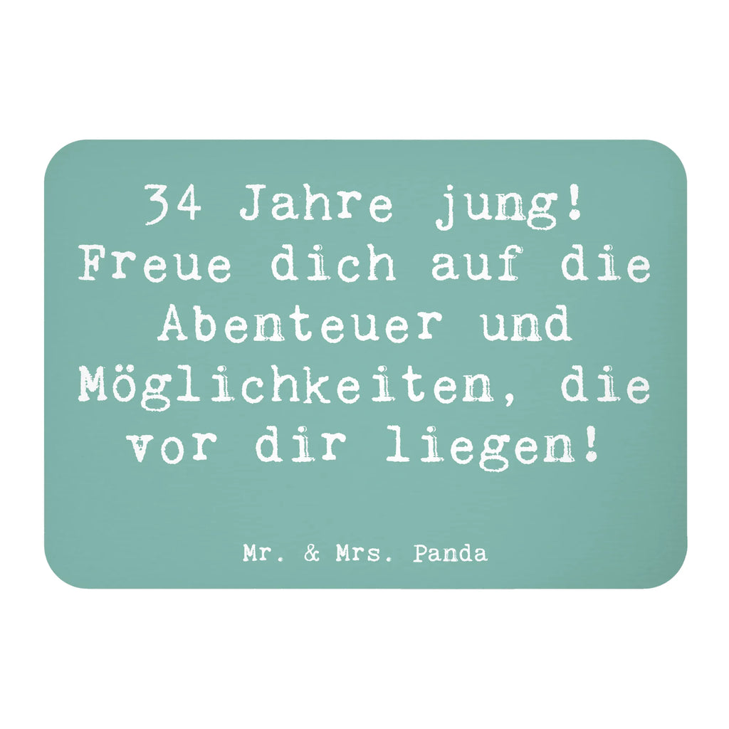 Magnet Spruch 34. Geburtstag Kühlschrankmagnet, Pinnwandmagnet, Souvenir Magnet, Motivmagnete, Dekomagnet, Whiteboard Magnet, Notiz Magnet, Kühlschrank Dekoration, Geburtstag, Geburtstagsgeschenk, Geschenk