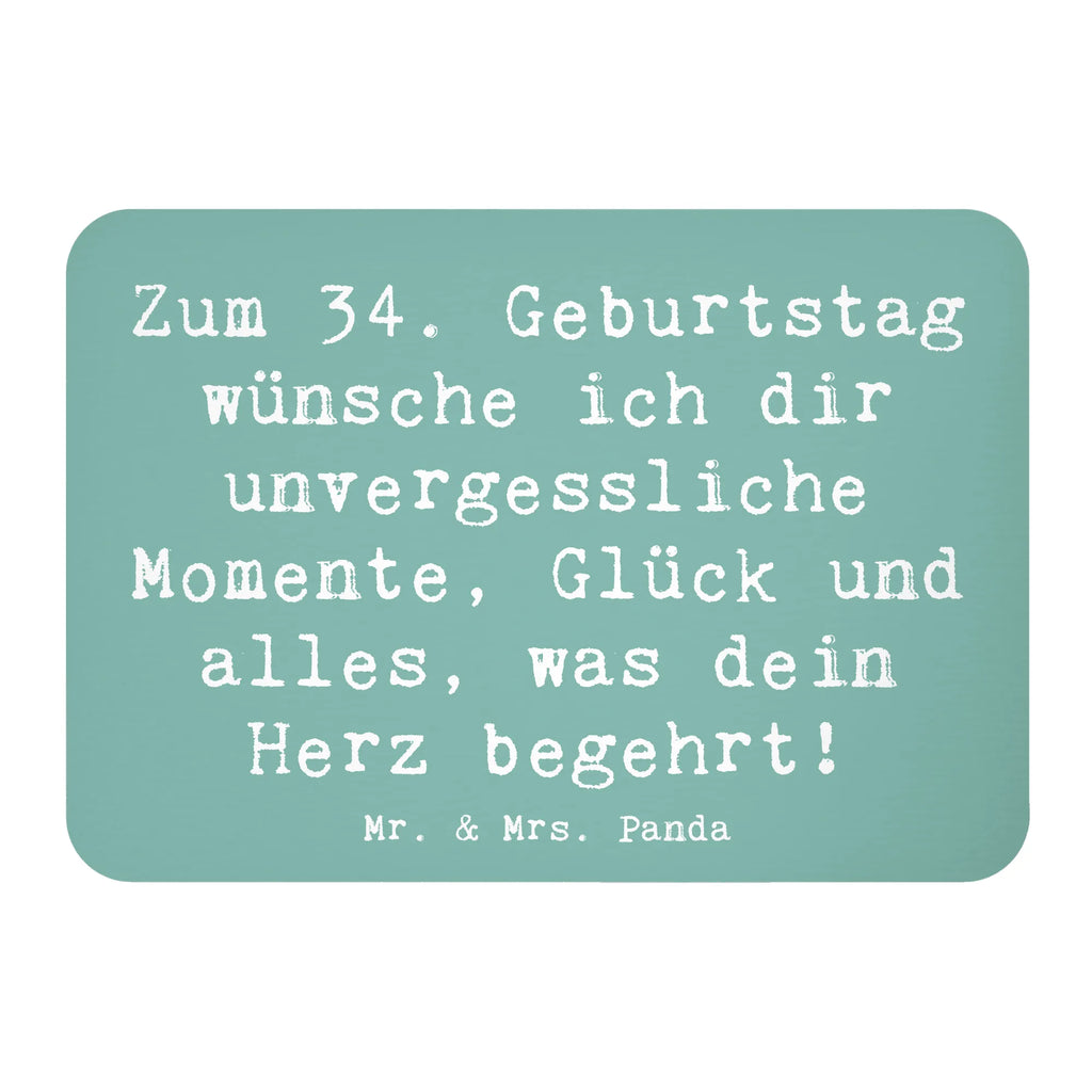 Magnet Spruch 34. Geburtstag Glückwünsche Kühlschrankmagnet, Pinnwandmagnet, Souvenir Magnet, Motivmagnete, Dekomagnet, Whiteboard Magnet, Notiz Magnet, Kühlschrank Dekoration, Geburtstag, Geburtstagsgeschenk, Geschenk