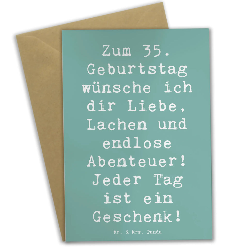 Grußkarte Spruch 35. Geburtstag Grußkarte, Klappkarte, Einladungskarte, Glückwunschkarte, Hochzeitskarte, Geburtstagskarte, Karte, Ansichtskarten, Geburtstag, Geburtstagsgeschenk, Geschenk