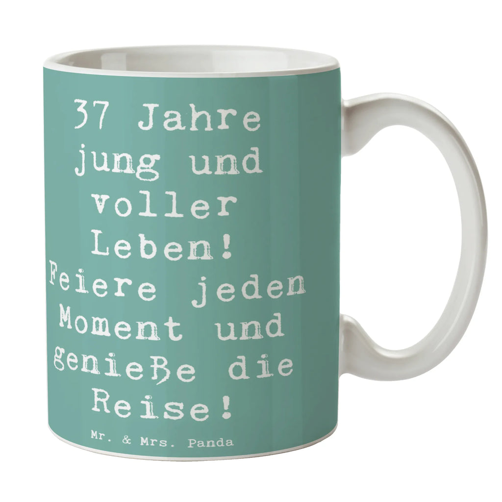 Tasse Spruch 37. Geburtstag Lebensfreude Tasse, Kaffeetasse, Teetasse, Becher, Kaffeebecher, Teebecher, Keramiktasse, Porzellantasse, Büro Tasse, Geschenk Tasse, Tasse Sprüche, Tasse Motive, Kaffeetassen, Tasse bedrucken, Designer Tasse, Cappuccino Tassen, Schöne Teetassen, Geburtstag, Geburtstagsgeschenk, Geschenk