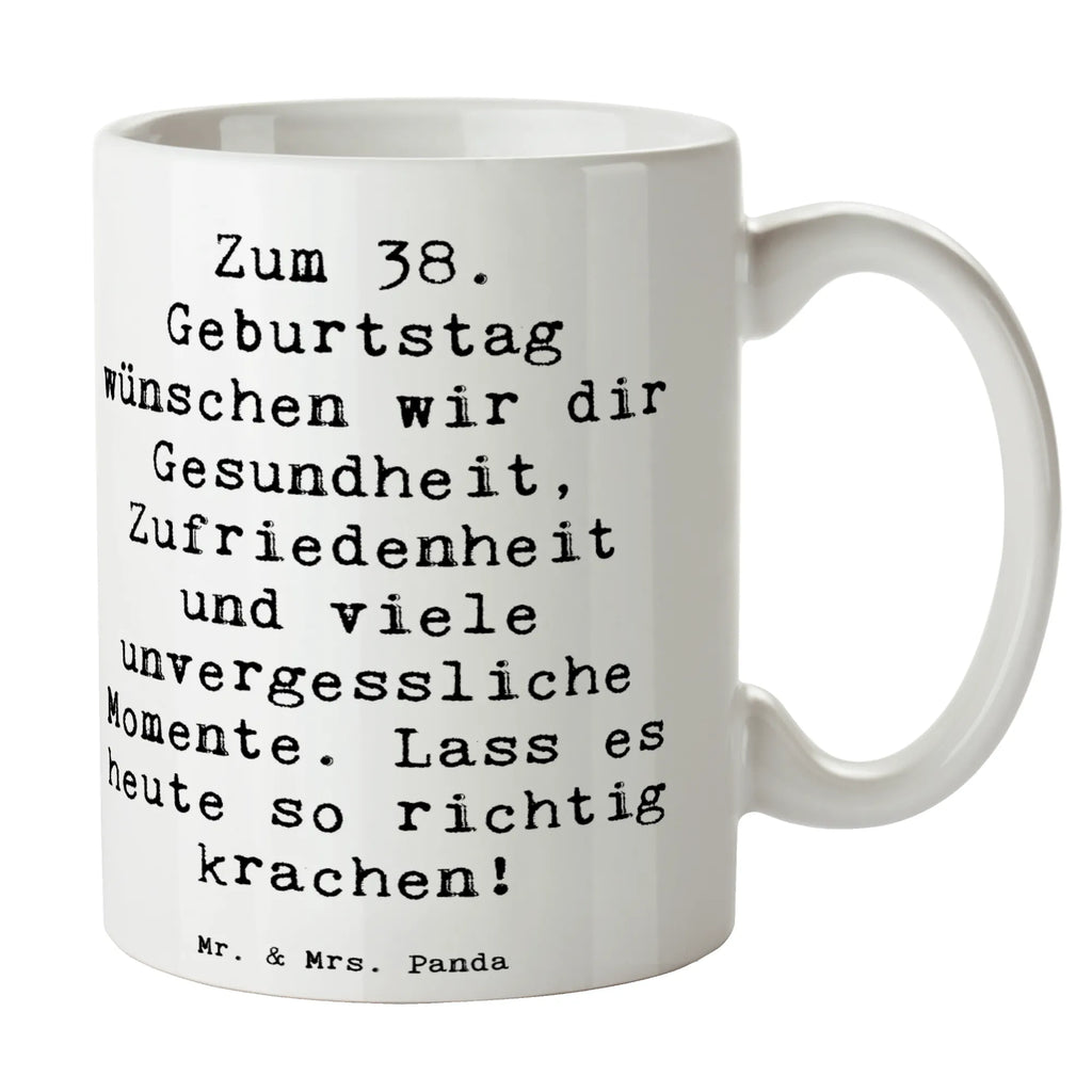 Tasse Spruch 38. Geburtstag Feiern Tasse, Kaffeetasse, Teetasse, Becher, Kaffeebecher, Teebecher, Keramiktasse, Porzellantasse, Büro Tasse, Geschenk Tasse, Tasse Sprüche, Tasse Motive, Kaffeetassen, Tasse bedrucken, Designer Tasse, Cappuccino Tassen, Schöne Teetassen, Geburtstag, Geburtstagsgeschenk, Geschenk