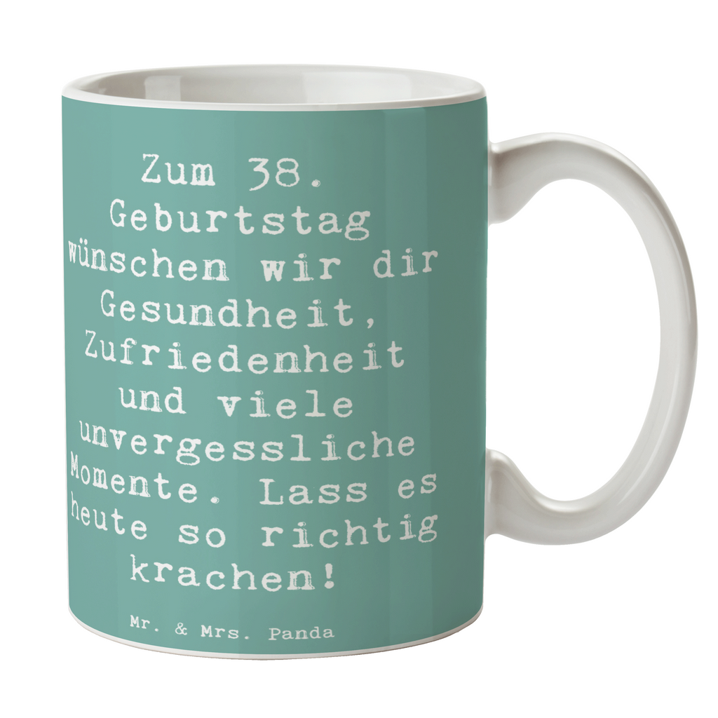 Tasse Spruch 38. Geburtstag Feiern Tasse, Kaffeetasse, Teetasse, Becher, Kaffeebecher, Teebecher, Keramiktasse, Porzellantasse, Büro Tasse, Geschenk Tasse, Tasse Sprüche, Tasse Motive, Kaffeetassen, Tasse bedrucken, Designer Tasse, Cappuccino Tassen, Schöne Teetassen, Geburtstag, Geburtstagsgeschenk, Geschenk