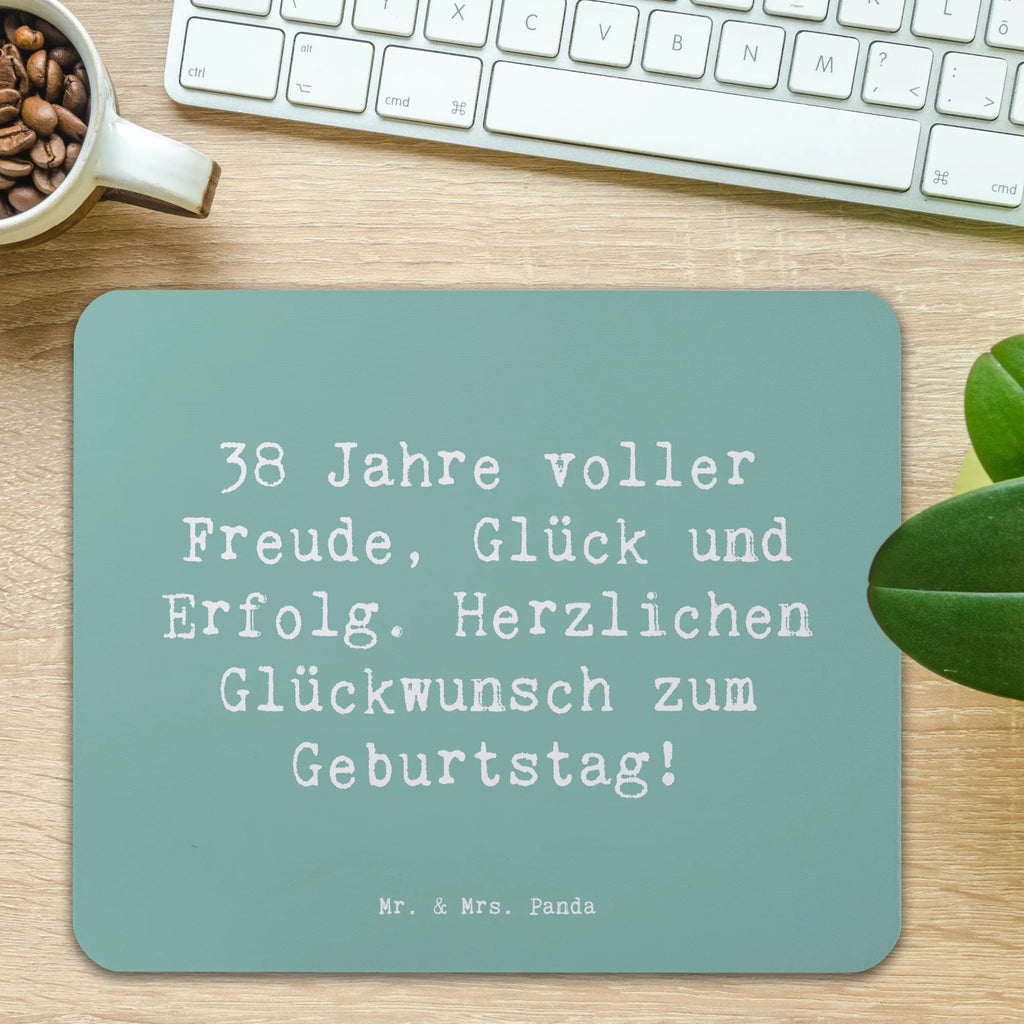 Mauspad Spruch 38. Geburtstag Freude Mousepad, Computer zubehör, Büroausstattung, PC Zubehör, Arbeitszimmer, Mauspad, Einzigartiges Mauspad, Designer Mauspad, Mausunterlage, Mauspad Büro, Geburtstag, Geburtstagsgeschenk, Geschenk