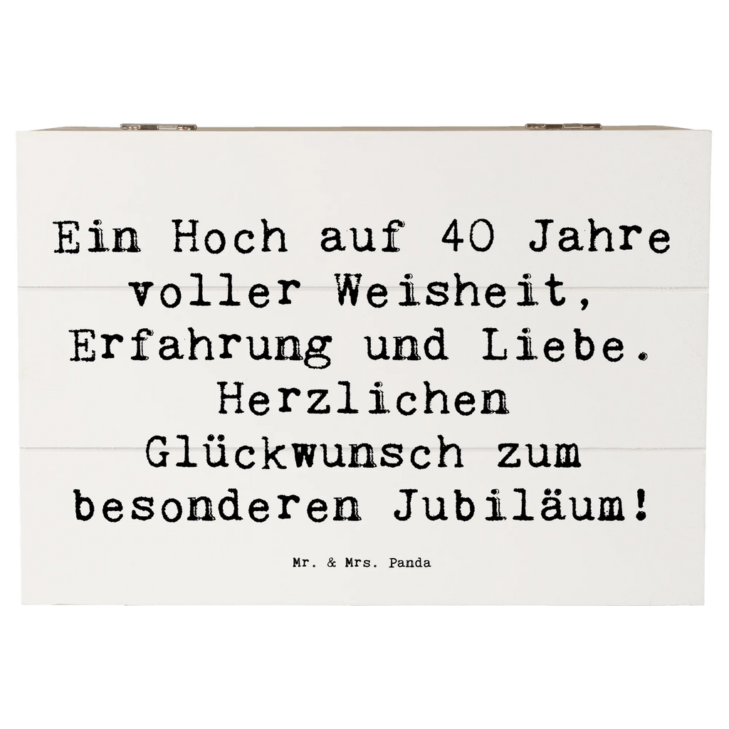 Holzkiste Spruch 40. Geburtstag Weisheit Holzkiste, Kiste, Schatzkiste, Truhe, Schatulle, XXL, Erinnerungsbox, Erinnerungskiste, Dekokiste, Aufbewahrungsbox, Geschenkbox, Geschenkdose, Geburtstag, Geburtstagsgeschenk, Geschenk