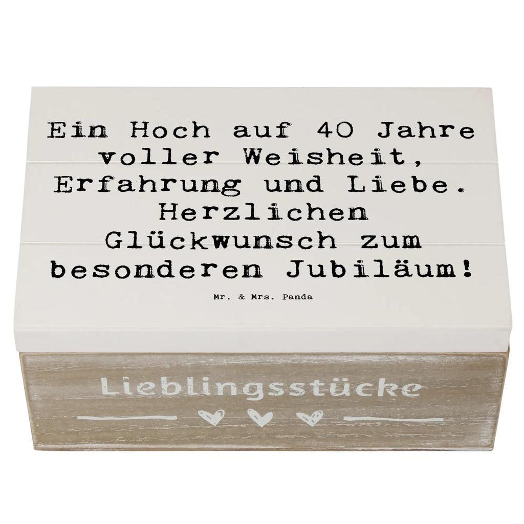 Holzkiste Spruch 40. Geburtstag Weisheit Holzkiste, Kiste, Schatzkiste, Truhe, Schatulle, XXL, Erinnerungsbox, Erinnerungskiste, Dekokiste, Aufbewahrungsbox, Geschenkbox, Geschenkdose, Geburtstag, Geburtstagsgeschenk, Geschenk