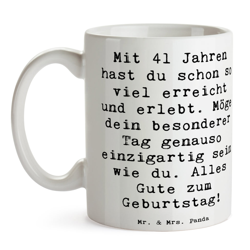 Tasse Spruch 41. Geburtstag Tasse, Kaffeetasse, Teetasse, Becher, Kaffeebecher, Teebecher, Keramiktasse, Porzellantasse, Büro Tasse, Geschenk Tasse, Tasse Sprüche, Tasse Motive, Kaffeetassen, Tasse bedrucken, Designer Tasse, Cappuccino Tassen, Schöne Teetassen, Geburtstag, Geburtstagsgeschenk, Geschenk