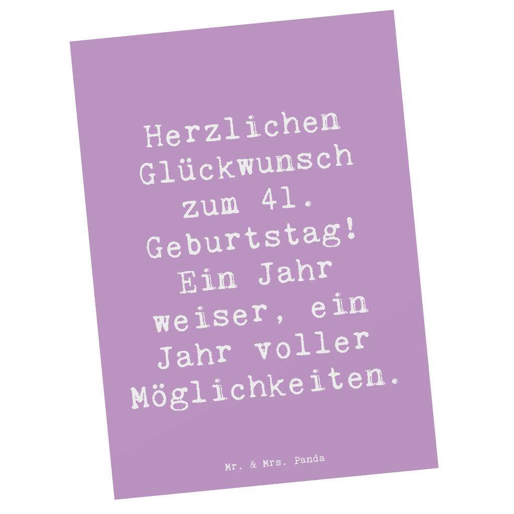 Postkarte Spruch 41. Geburtstag Weisheit Postkarte, Karte, Geschenkkarte, Grußkarte, Einladung, Ansichtskarte, Geburtstagskarte, Einladungskarte, Dankeskarte, Ansichtskarten, Einladung Geburtstag, Einladungskarten Geburtstag, Geburtstag, Geburtstagsgeschenk, Geschenk