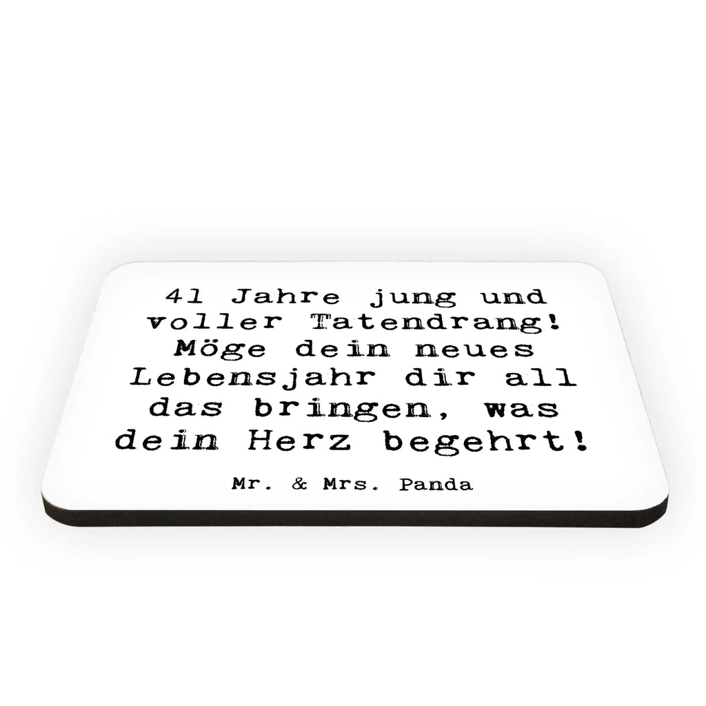 Magnet Spruch 41. Geburtstag Tatendrang Kühlschrankmagnet, Pinnwandmagnet, Souvenir Magnet, Motivmagnete, Dekomagnet, Whiteboard Magnet, Notiz Magnet, Kühlschrank Dekoration, Geburtstag, Geburtstagsgeschenk, Geschenk