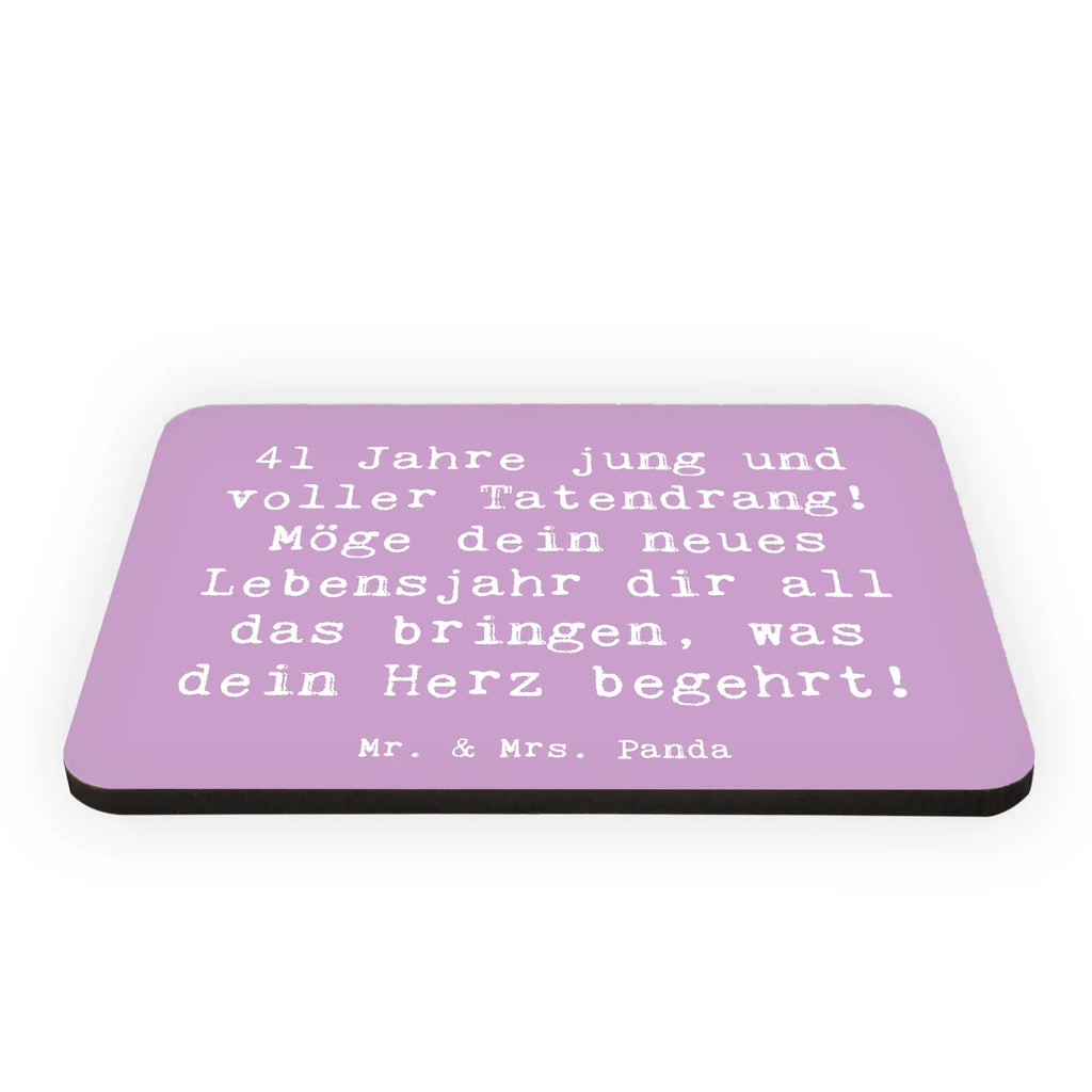 Magnet Spruch 41. Geburtstag Tatendrang Kühlschrankmagnet, Pinnwandmagnet, Souvenir Magnet, Motivmagnete, Dekomagnet, Whiteboard Magnet, Notiz Magnet, Kühlschrank Dekoration, Geburtstag, Geburtstagsgeschenk, Geschenk