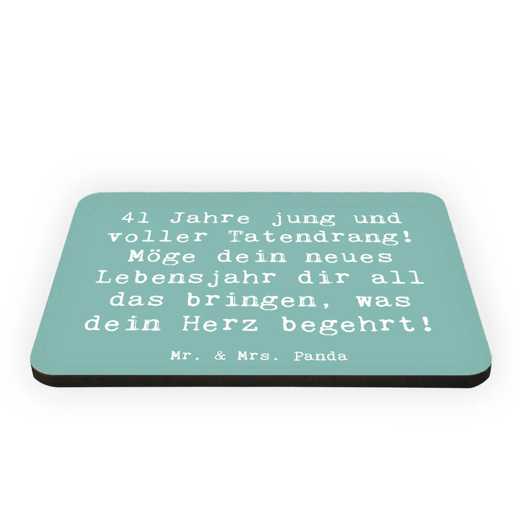 Magnet Spruch 41. Geburtstag Tatendrang Kühlschrankmagnet, Pinnwandmagnet, Souvenir Magnet, Motivmagnete, Dekomagnet, Whiteboard Magnet, Notiz Magnet, Kühlschrank Dekoration, Geburtstag, Geburtstagsgeschenk, Geschenk