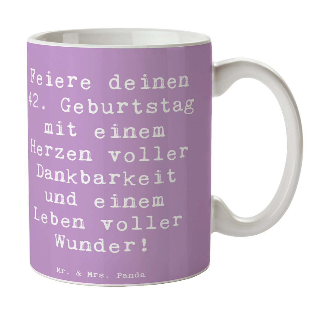 Tasse Spruch 42. Geburtstag Wunder Tasse, Kaffeetasse, Teetasse, Becher, Kaffeebecher, Teebecher, Keramiktasse, Porzellantasse, Büro Tasse, Geschenk Tasse, Tasse Sprüche, Tasse Motive, Kaffeetassen, Tasse bedrucken, Designer Tasse, Cappuccino Tassen, Schöne Teetassen, Geburtstag, Geburtstagsgeschenk, Geschenk