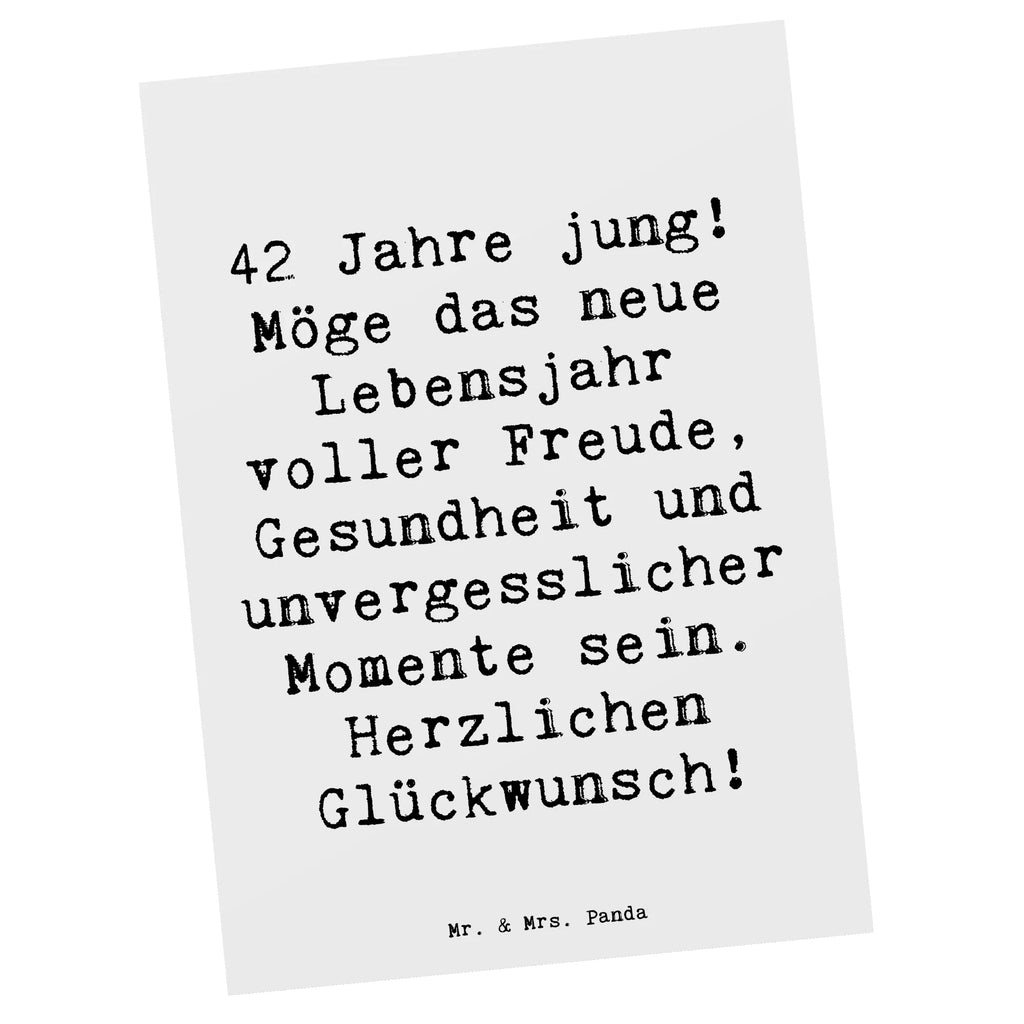 Postkarte Spruch 42. Geburtstag Freude Postkarte, Karte, Geschenkkarte, Grußkarte, Einladung, Ansichtskarte, Geburtstagskarte, Einladungskarte, Dankeskarte, Ansichtskarten, Einladung Geburtstag, Einladungskarten Geburtstag, Geburtstag, Geburtstagsgeschenk, Geschenk