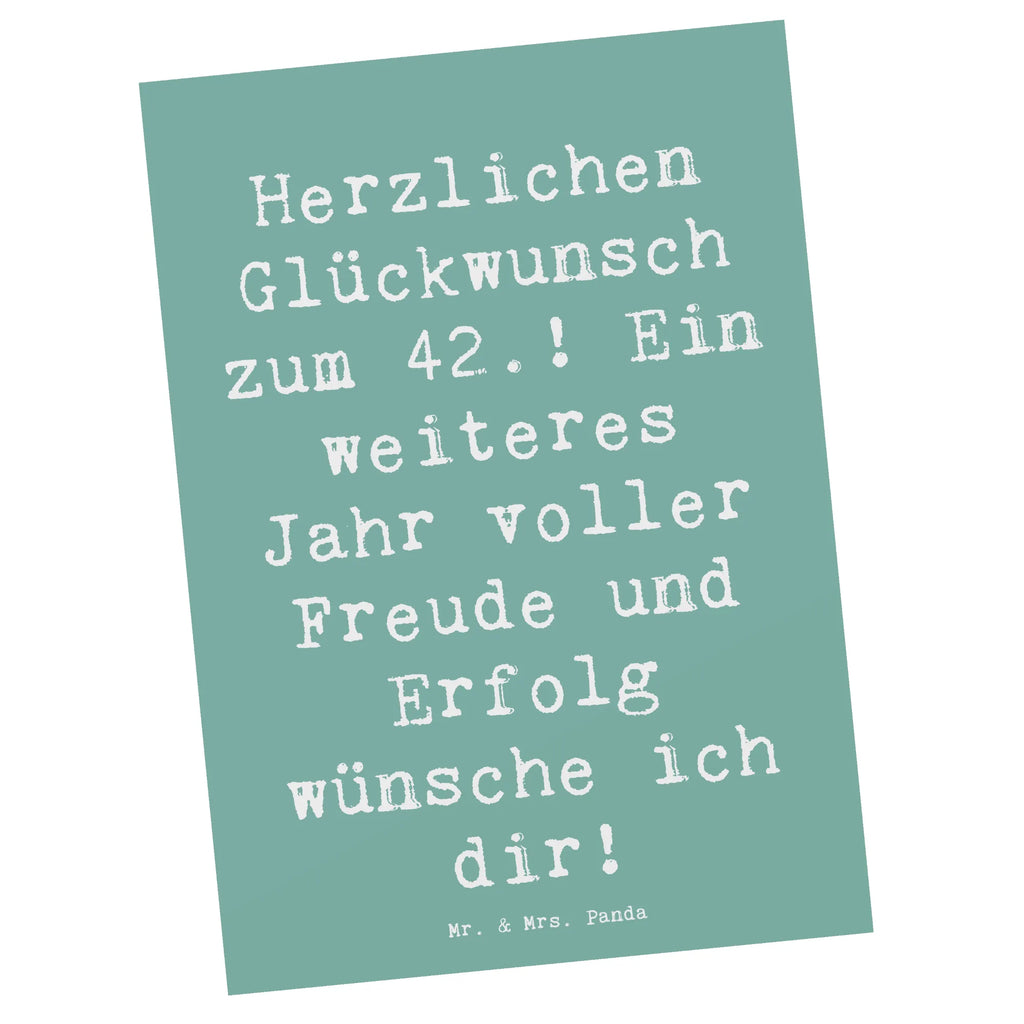 Postkarte Spruch 42. Geburtstag Postkarte, Karte, Geschenkkarte, Grußkarte, Einladung, Ansichtskarte, Geburtstagskarte, Einladungskarte, Dankeskarte, Ansichtskarten, Einladung Geburtstag, Einladungskarten Geburtstag, Geburtstag, Geburtstagsgeschenk, Geschenk