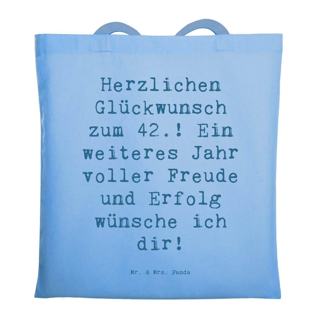 Tragetasche Spruch 42. Geburtstag Beuteltasche, Beutel, Einkaufstasche, Jutebeutel, Stoffbeutel, Tasche, Shopper, Umhängetasche, Strandtasche, Schultertasche, Stofftasche, Tragetasche, Badetasche, Jutetasche, Einkaufstüte, Laptoptasche, Geburtstag, Geburtstagsgeschenk, Geschenk