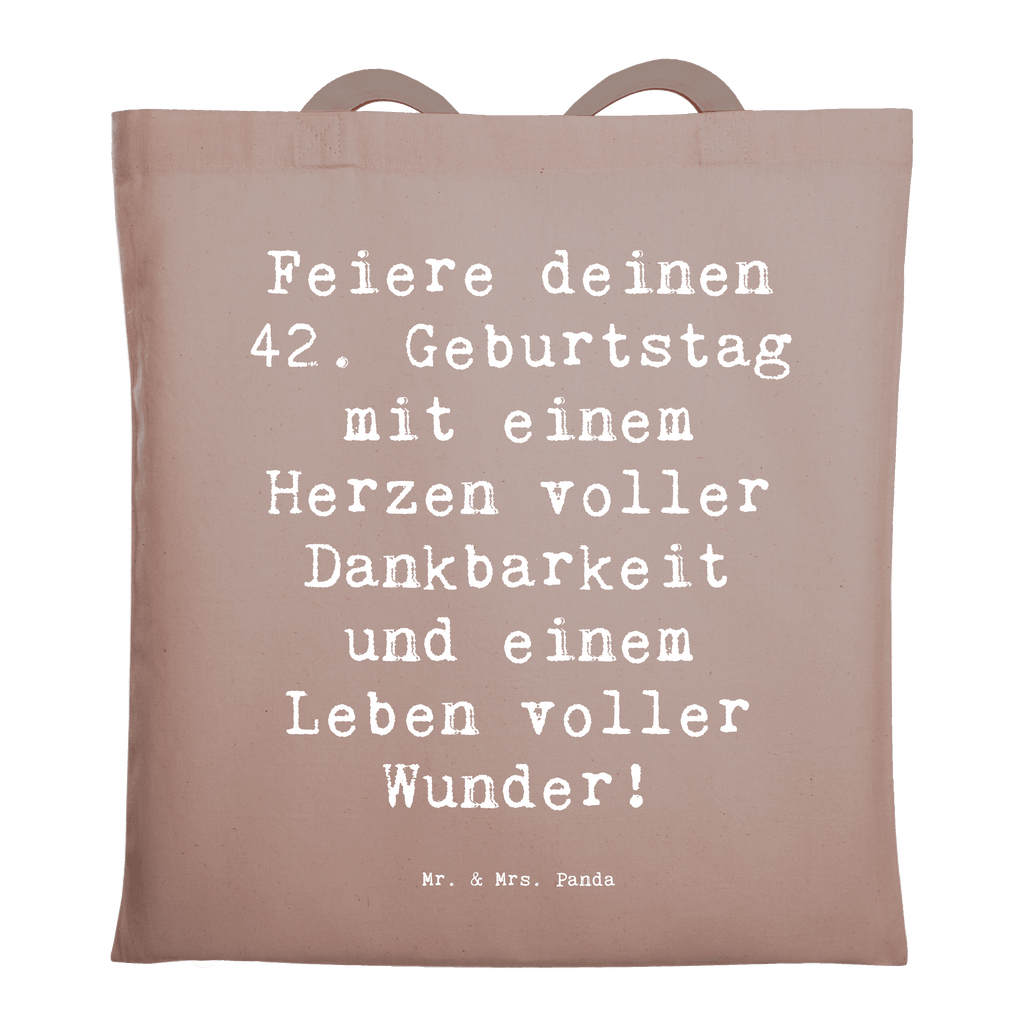 Tragetasche Spruch 42. Geburtstag Wunder Beuteltasche, Beutel, Einkaufstasche, Jutebeutel, Stoffbeutel, Tasche, Shopper, Umhängetasche, Strandtasche, Schultertasche, Stofftasche, Tragetasche, Badetasche, Jutetasche, Einkaufstüte, Laptoptasche, Geburtstag, Geburtstagsgeschenk, Geschenk