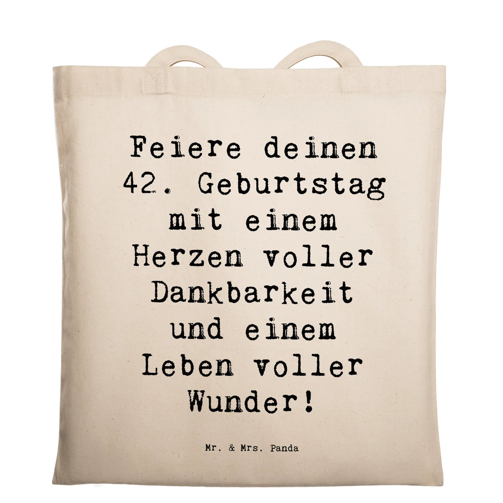 Tragetasche Spruch 42. Geburtstag Wunder Beuteltasche, Beutel, Einkaufstasche, Jutebeutel, Stoffbeutel, Tasche, Shopper, Umhängetasche, Strandtasche, Schultertasche, Stofftasche, Tragetasche, Badetasche, Jutetasche, Einkaufstüte, Laptoptasche, Geburtstag, Geburtstagsgeschenk, Geschenk