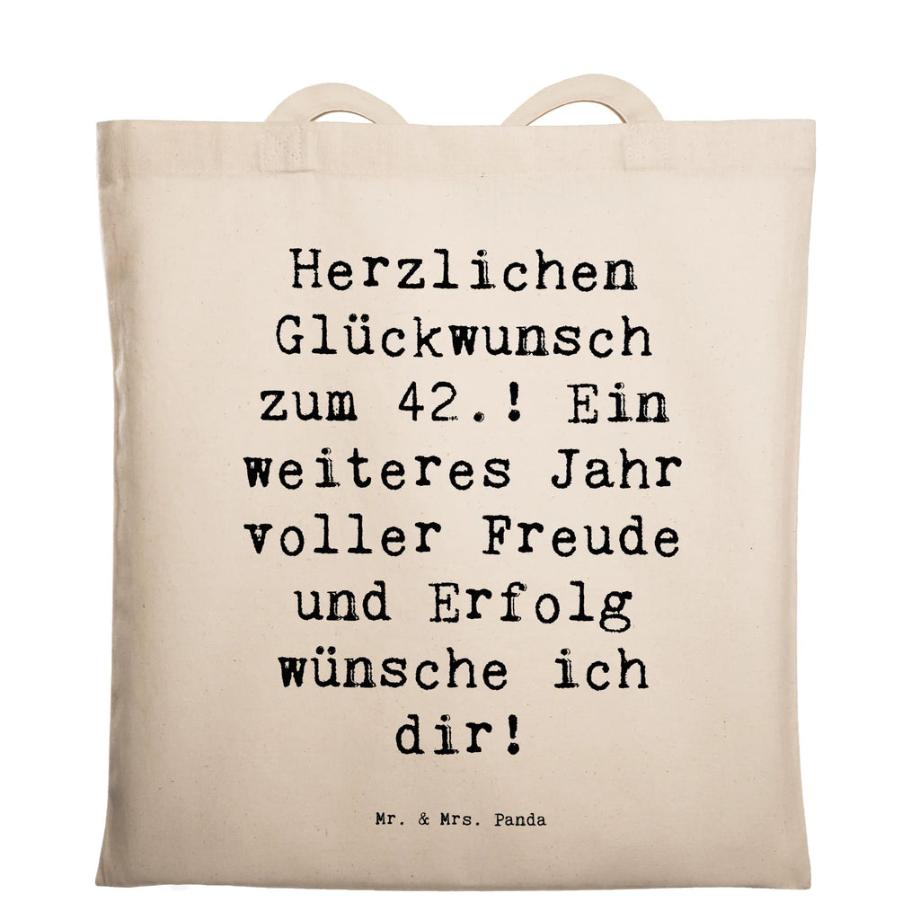 Tragetasche Spruch 42. Geburtstag Beuteltasche, Beutel, Einkaufstasche, Jutebeutel, Stoffbeutel, Tasche, Shopper, Umhängetasche, Strandtasche, Schultertasche, Stofftasche, Tragetasche, Badetasche, Jutetasche, Einkaufstüte, Laptoptasche, Geburtstag, Geburtstagsgeschenk, Geschenk