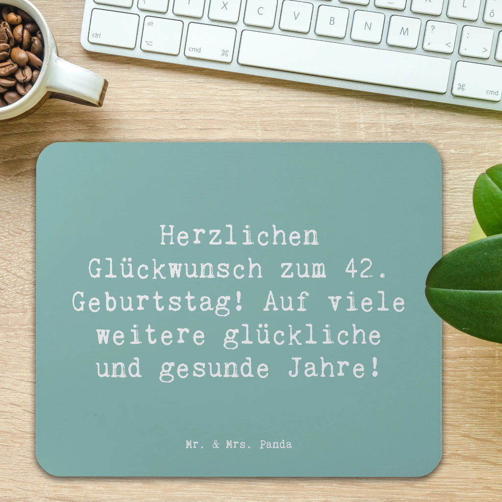 Mauspad Spruch 42. Geburtstag Glückwunsch Mousepad, Computer zubehör, Büroausstattung, PC Zubehör, Arbeitszimmer, Mauspad, Einzigartiges Mauspad, Designer Mauspad, Mausunterlage, Mauspad Büro, Geburtstag, Geburtstagsgeschenk, Geschenk