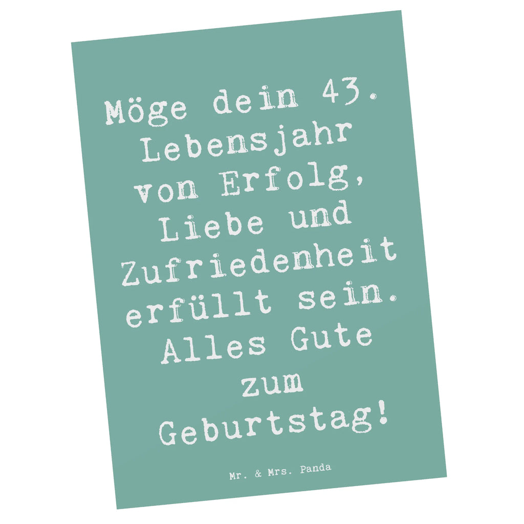 Postkarte Spruch 43. Geburtstag Glück Postkarte, Karte, Geschenkkarte, Grußkarte, Einladung, Ansichtskarte, Geburtstagskarte, Einladungskarte, Dankeskarte, Ansichtskarten, Einladung Geburtstag, Einladungskarten Geburtstag, Geburtstag, Geburtstagsgeschenk, Geschenk