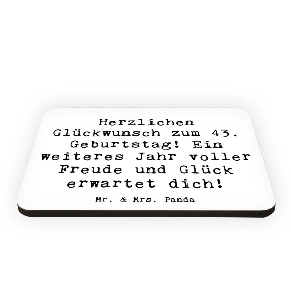 Magnet Spruch 43. Geburtstag Freude Kühlschrankmagnet, Pinnwandmagnet, Souvenir Magnet, Motivmagnete, Dekomagnet, Whiteboard Magnet, Notiz Magnet, Kühlschrank Dekoration, Geburtstag, Geburtstagsgeschenk, Geschenk