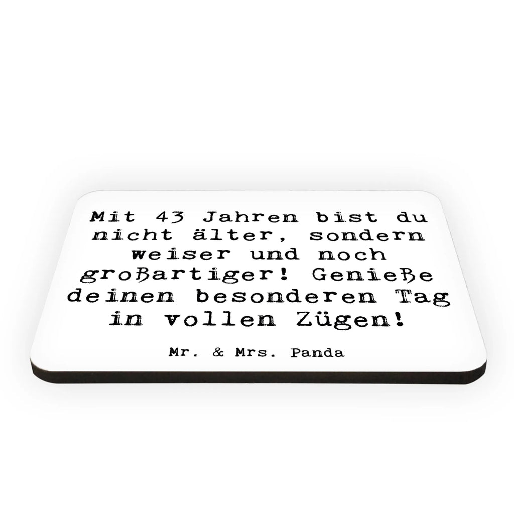 Magnet Spruch 43. Geburtstag Weisheit Kühlschrankmagnet, Pinnwandmagnet, Souvenir Magnet, Motivmagnete, Dekomagnet, Whiteboard Magnet, Notiz Magnet, Kühlschrank Dekoration, Geburtstag, Geburtstagsgeschenk, Geschenk