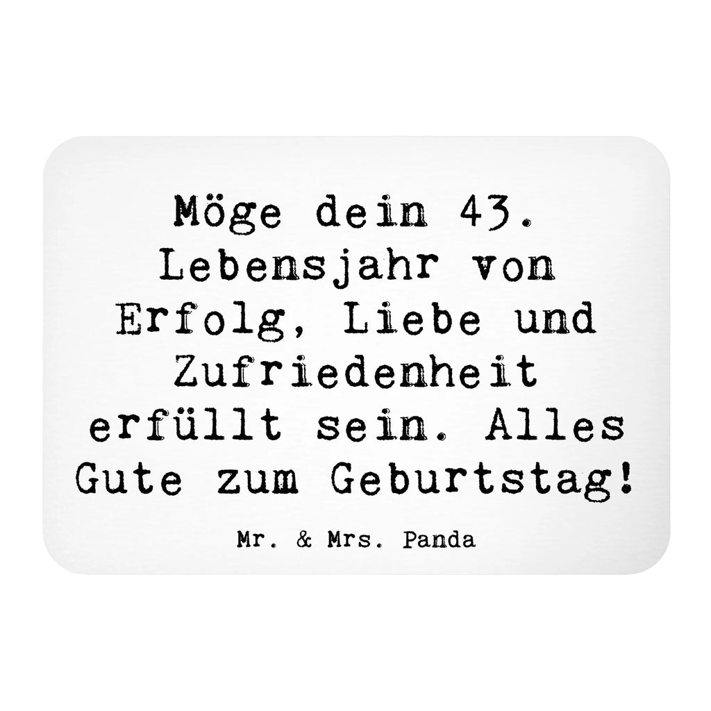 Magnet Spruch 43. Geburtstag Glück Kühlschrankmagnet, Pinnwandmagnet, Souvenir Magnet, Motivmagnete, Dekomagnet, Whiteboard Magnet, Notiz Magnet, Kühlschrank Dekoration, Geburtstag, Geburtstagsgeschenk, Geschenk