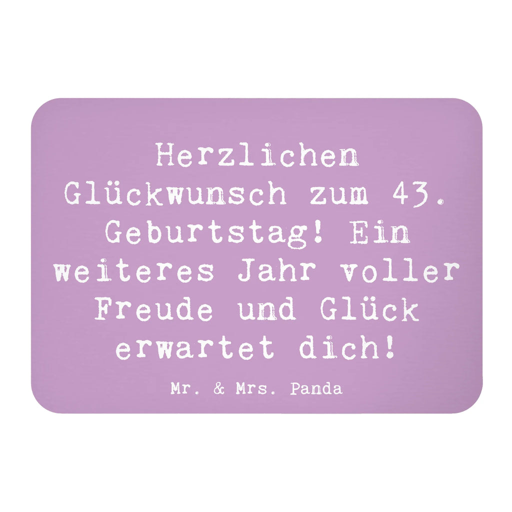 Magnet Spruch 43. Geburtstag Freude Kühlschrankmagnet, Pinnwandmagnet, Souvenir Magnet, Motivmagnete, Dekomagnet, Whiteboard Magnet, Notiz Magnet, Kühlschrank Dekoration, Geburtstag, Geburtstagsgeschenk, Geschenk