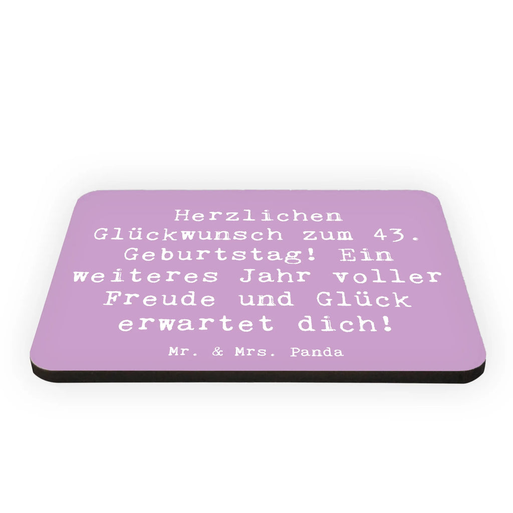 Magnet Spruch 43. Geburtstag Freude Kühlschrankmagnet, Pinnwandmagnet, Souvenir Magnet, Motivmagnete, Dekomagnet, Whiteboard Magnet, Notiz Magnet, Kühlschrank Dekoration, Geburtstag, Geburtstagsgeschenk, Geschenk