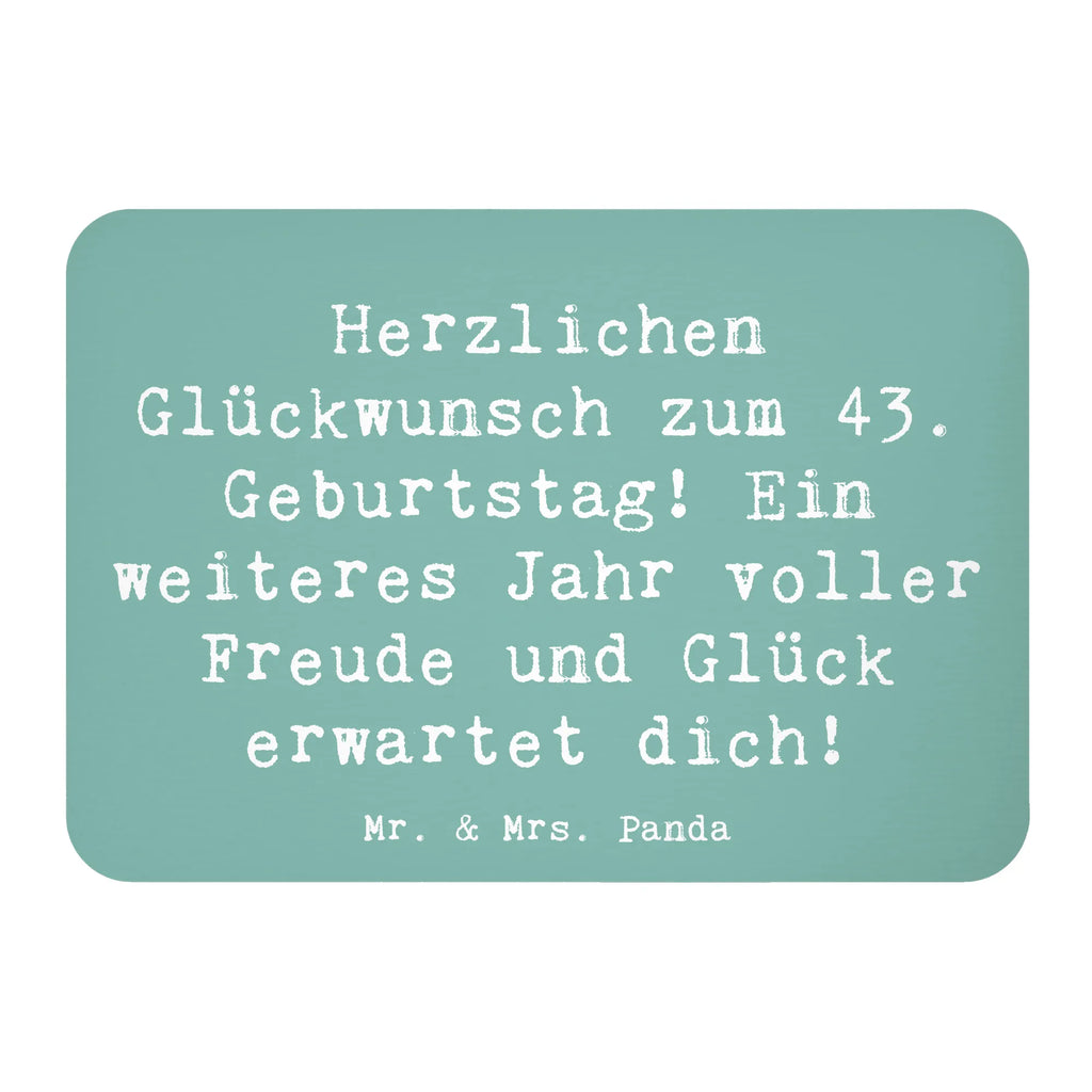 Magnet Spruch 43. Geburtstag Freude Kühlschrankmagnet, Pinnwandmagnet, Souvenir Magnet, Motivmagnete, Dekomagnet, Whiteboard Magnet, Notiz Magnet, Kühlschrank Dekoration, Geburtstag, Geburtstagsgeschenk, Geschenk