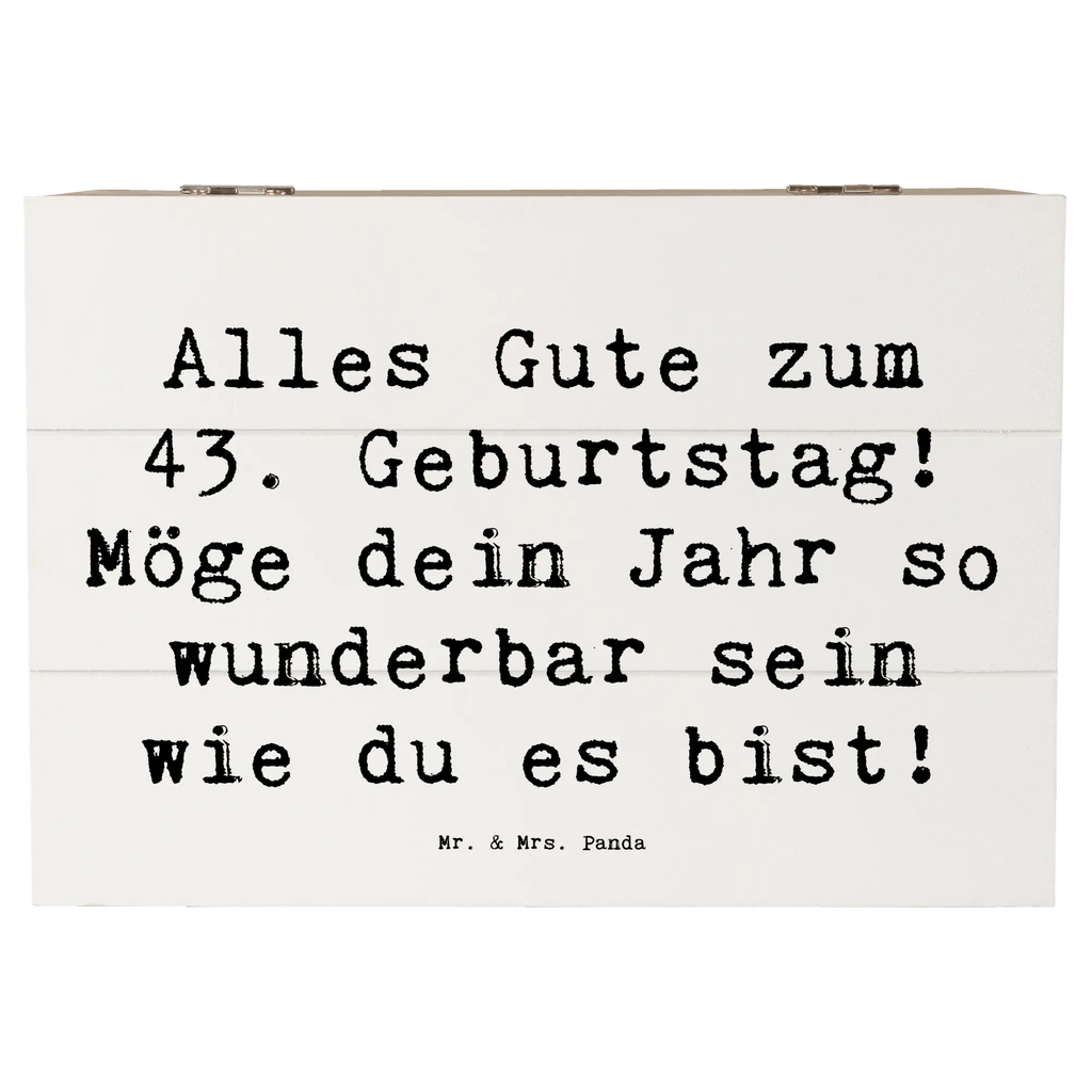 Holzkiste Spruch 43. Geburtstag Holzkiste, Kiste, Schatzkiste, Truhe, Schatulle, XXL, Erinnerungsbox, Erinnerungskiste, Dekokiste, Aufbewahrungsbox, Geschenkbox, Geschenkdose, Geburtstag, Geburtstagsgeschenk, Geschenk