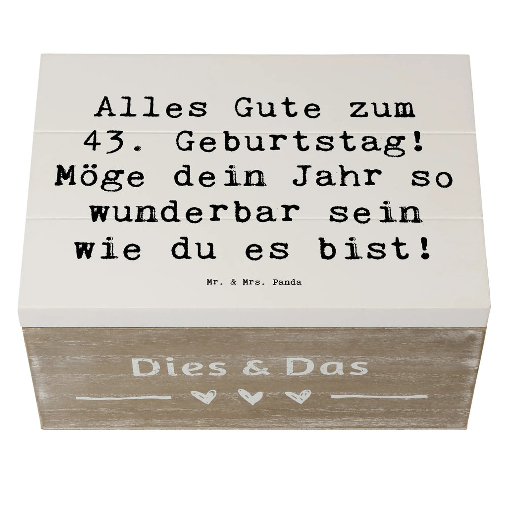 Holzkiste Spruch 43. Geburtstag Holzkiste, Kiste, Schatzkiste, Truhe, Schatulle, XXL, Erinnerungsbox, Erinnerungskiste, Dekokiste, Aufbewahrungsbox, Geschenkbox, Geschenkdose, Geburtstag, Geburtstagsgeschenk, Geschenk