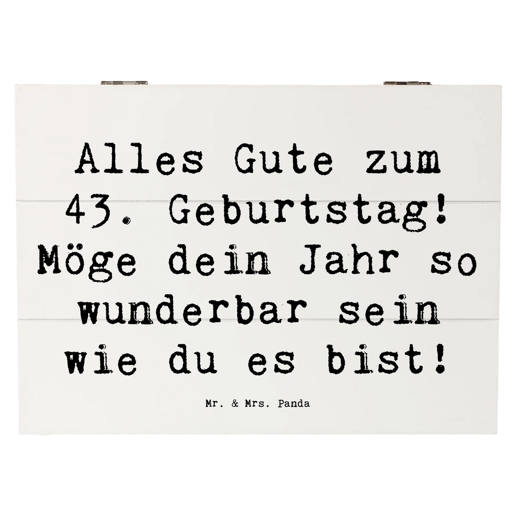 Holzkiste Spruch 43. Geburtstag Holzkiste, Kiste, Schatzkiste, Truhe, Schatulle, XXL, Erinnerungsbox, Erinnerungskiste, Dekokiste, Aufbewahrungsbox, Geschenkbox, Geschenkdose, Geburtstag, Geburtstagsgeschenk, Geschenk