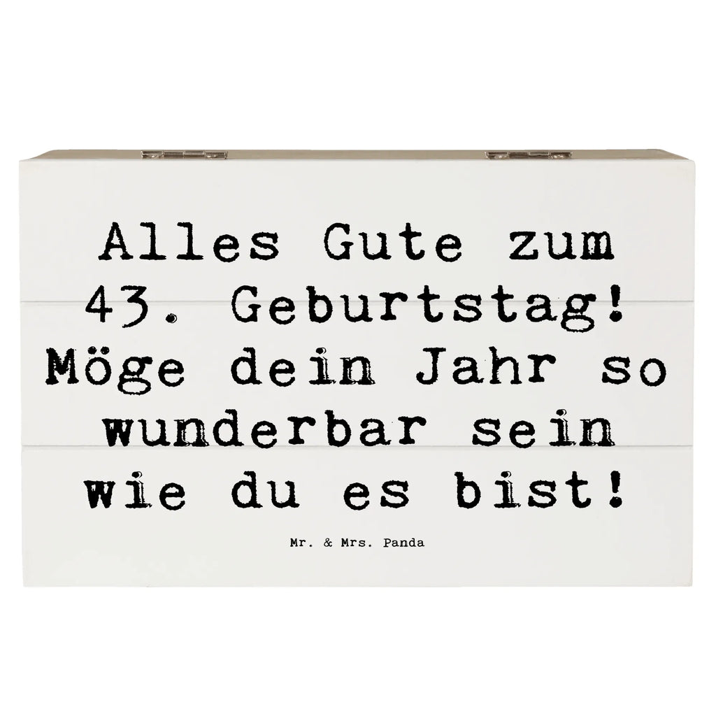 Holzkiste Spruch 43. Geburtstag Holzkiste, Kiste, Schatzkiste, Truhe, Schatulle, XXL, Erinnerungsbox, Erinnerungskiste, Dekokiste, Aufbewahrungsbox, Geschenkbox, Geschenkdose, Geburtstag, Geburtstagsgeschenk, Geschenk